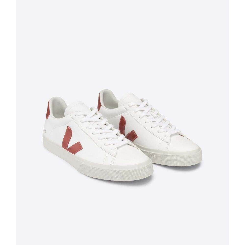 Low Tops Sneakers Veja CAMPO CHROMEFREE Masculino White/Red | PT688QMA