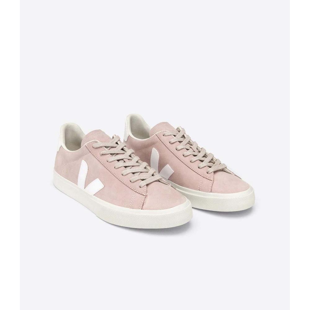 Low Tops Sneakers Veja CAMPO NUBUCK Feminino Rosa | PT388GSO