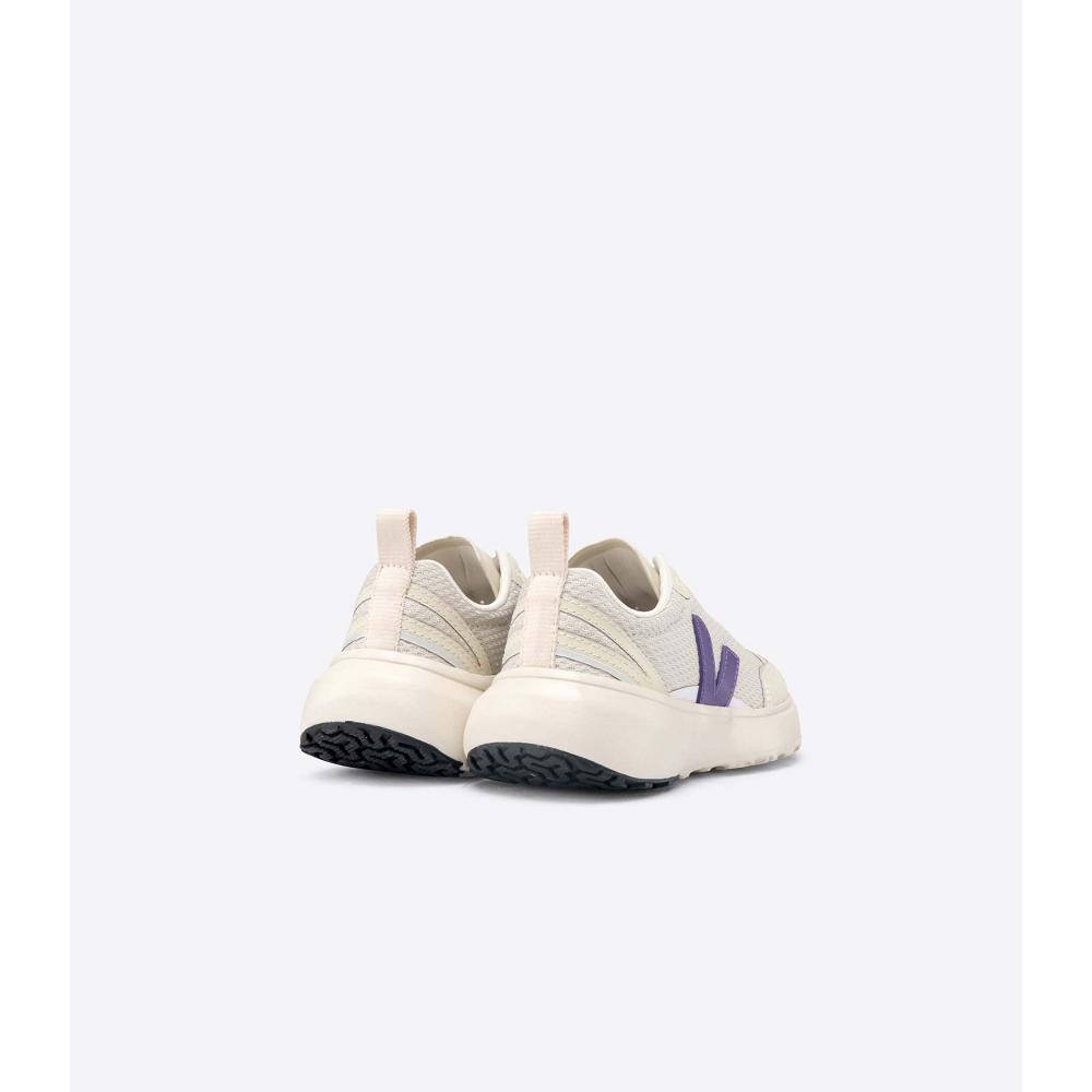 Sapatos Veja CANARY ELASTIC LACE Criança Beige/Purple | PT218EBC