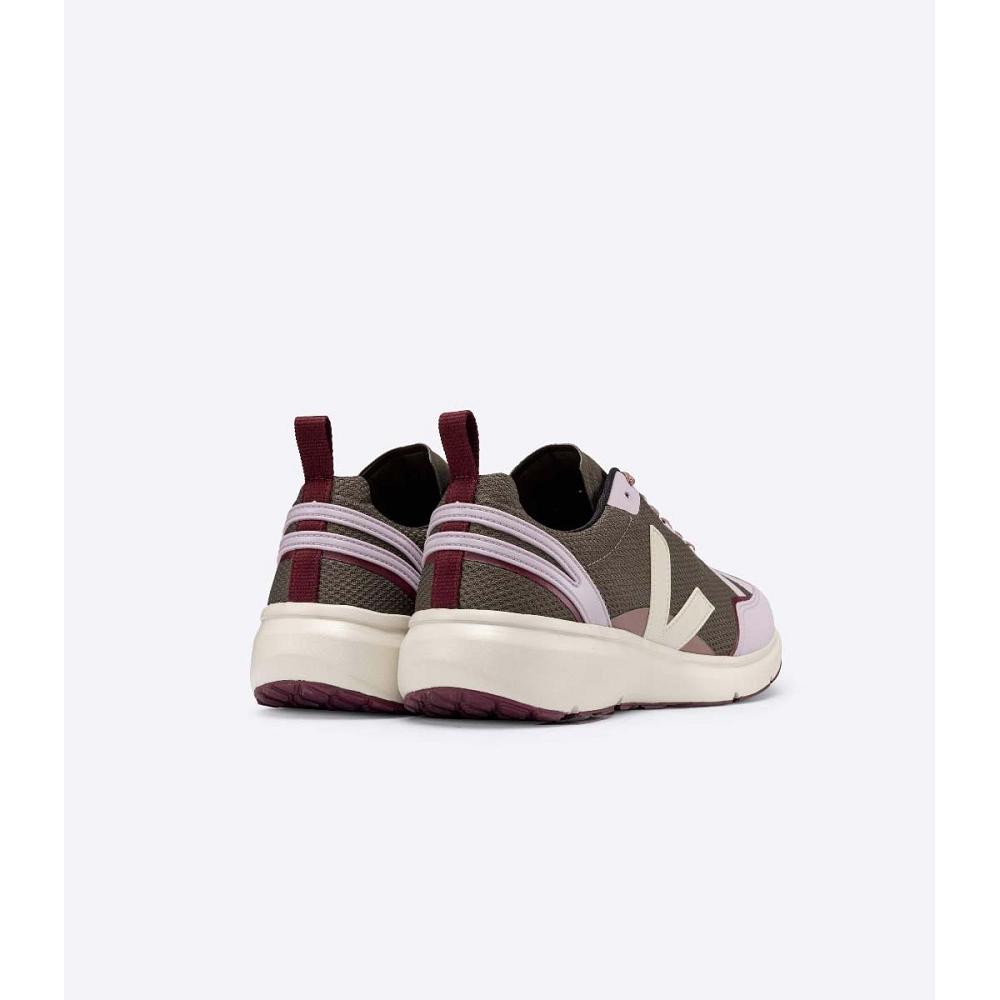 Sapatos Veja CONDOR 2 ALVEOMESH Feminino Khaki/Pink | PT495SGL