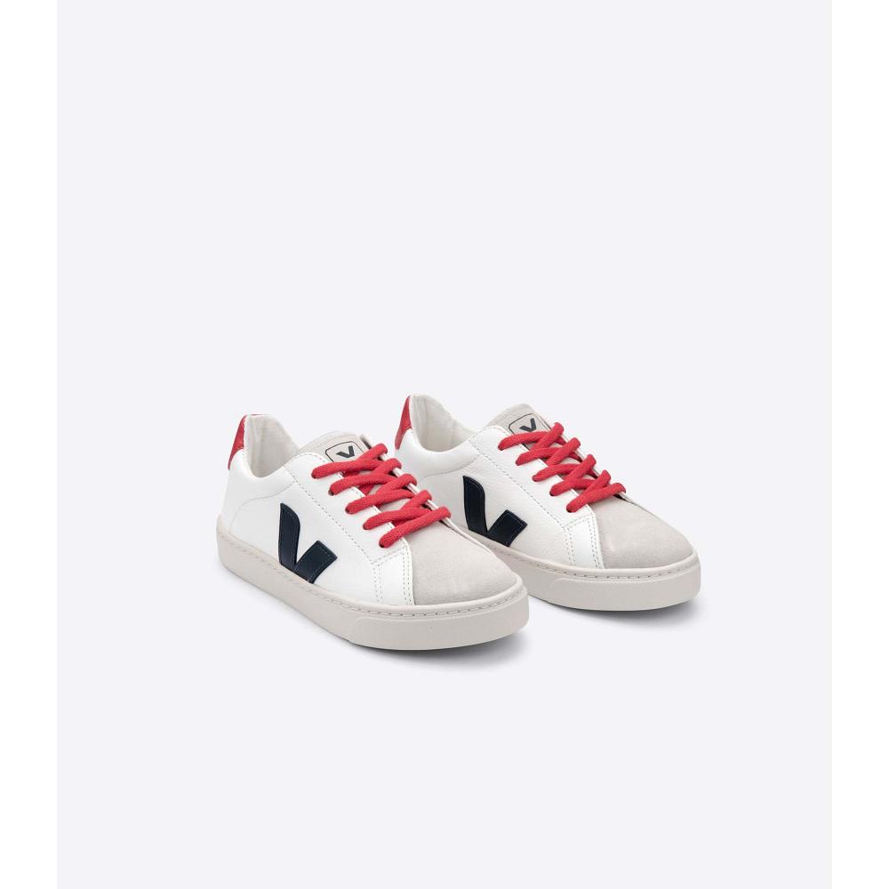Sapatos Veja ESPLAR LACES CHROMEFREE Criança White/Red | PT253ZUT