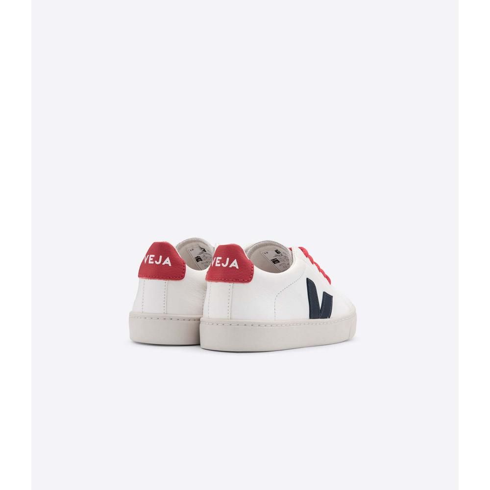 Sapatos Veja ESPLAR LACES CHROMEFREE Criança White/Red | PT253ZUT