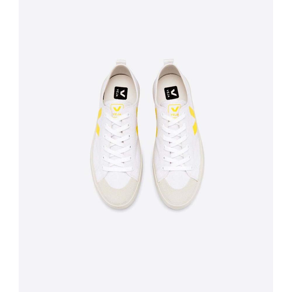 Sapatos Veja NOVA CANVAS Feminino White/Yellow | PT510VRW