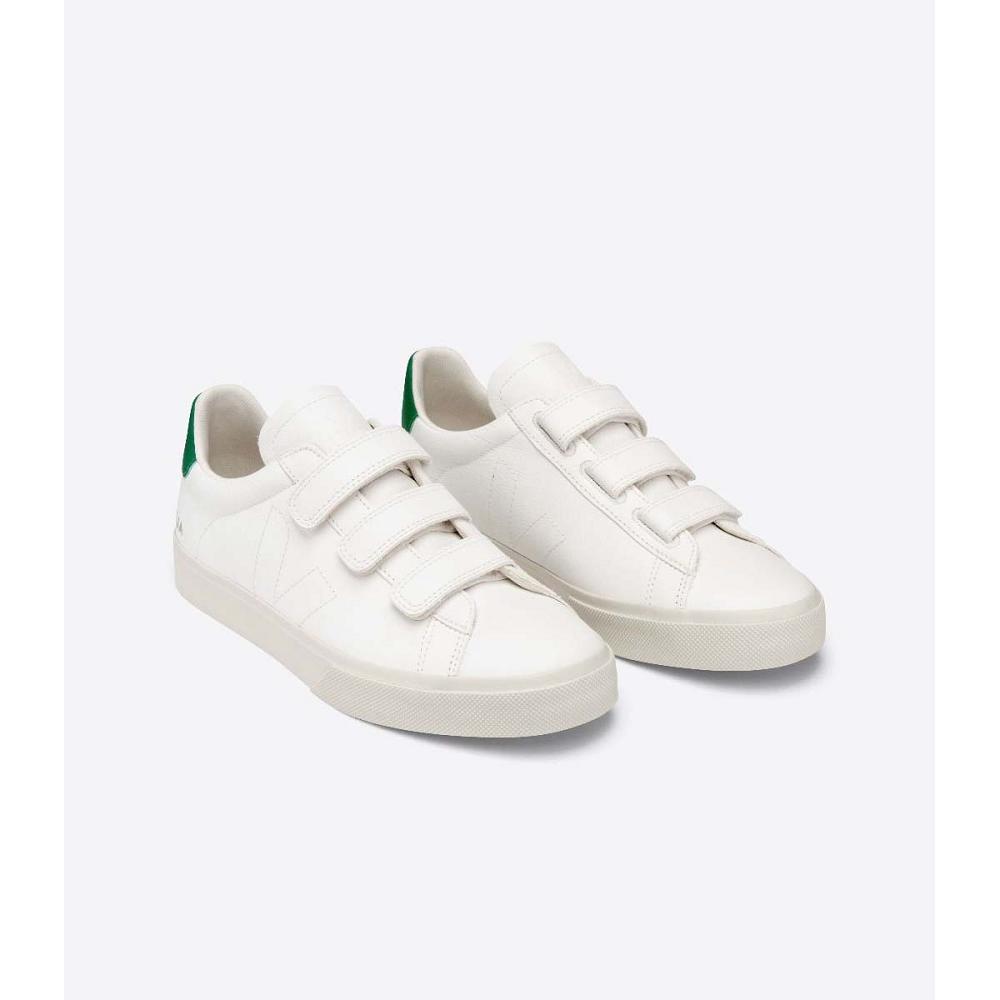 Sapatos Veja RECIFE CHROMEFREE Masculino White/Green | PT788TCE