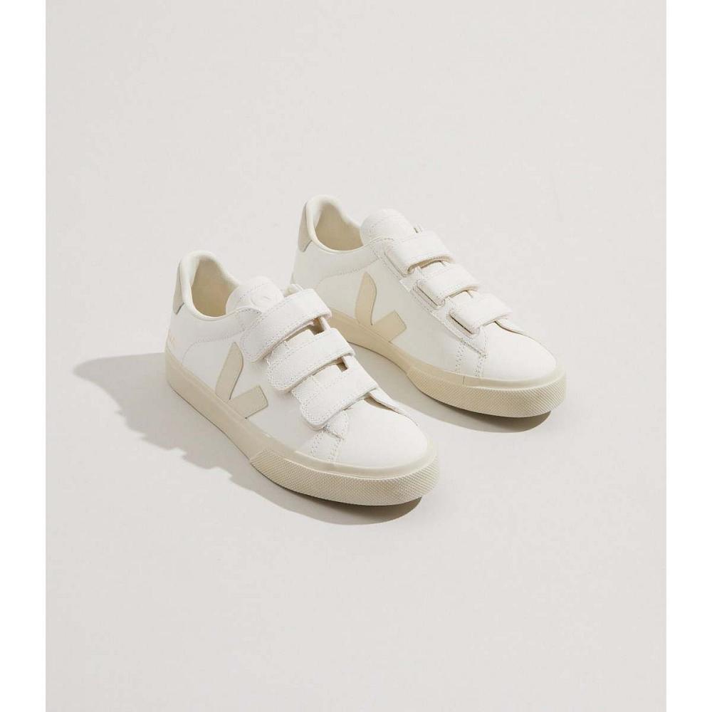 Sapatos Veja RECIFE CHROMEFREE Masculino White/Beige | PT789RVD