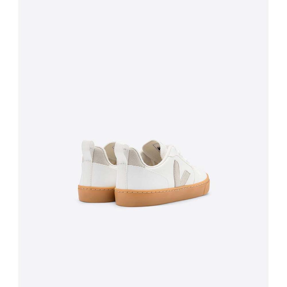 Sapatos Veja V-10 CWL Criança White/Beige | PT205HAP