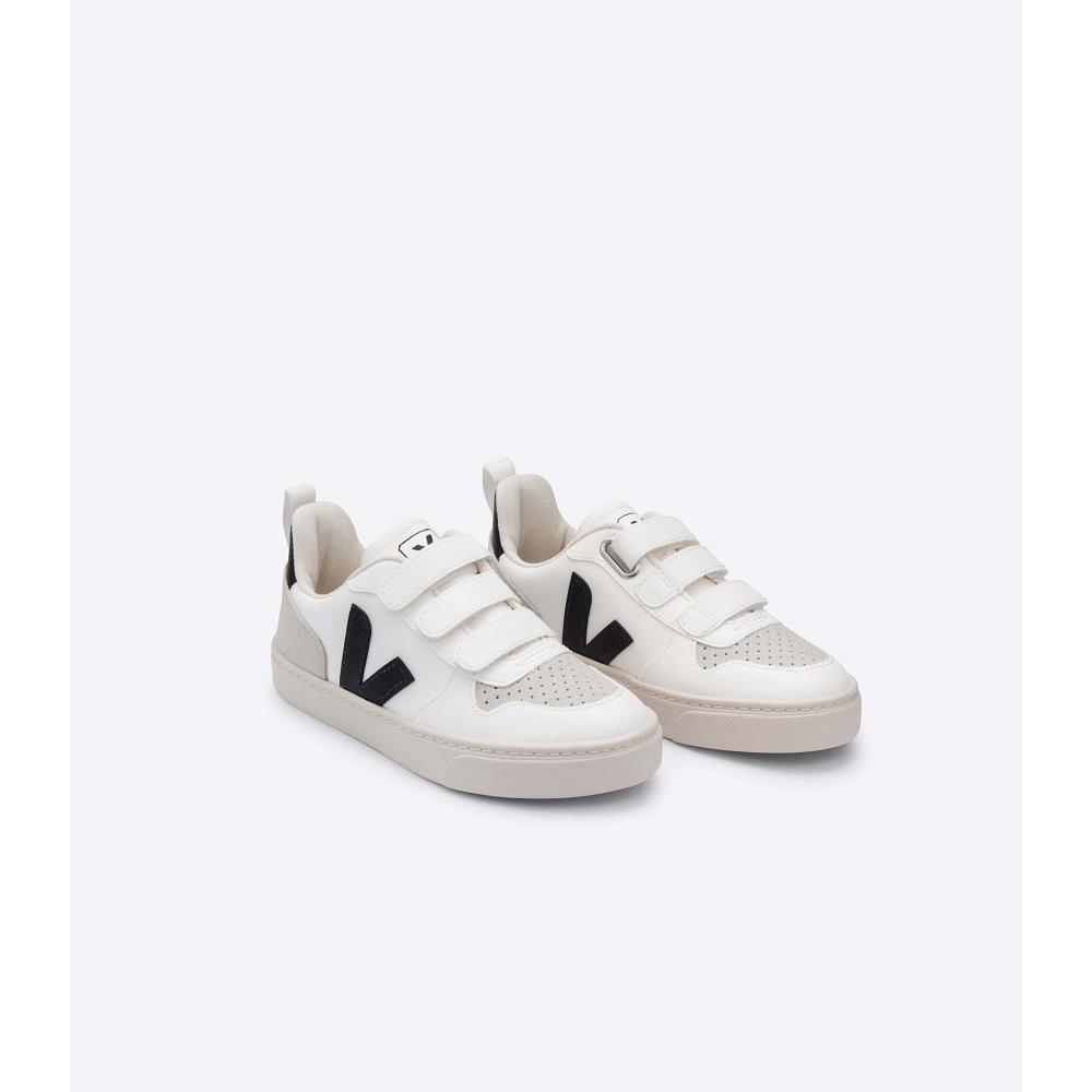 Sapatos Veja V-10 CWL Criança White/Black | PT214UZG