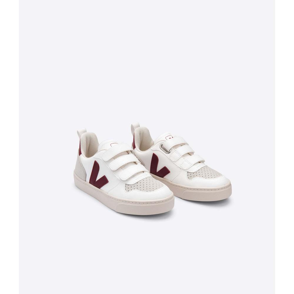 Sapatos Veja V-10 CWL Criança White/Red | PT207FDN