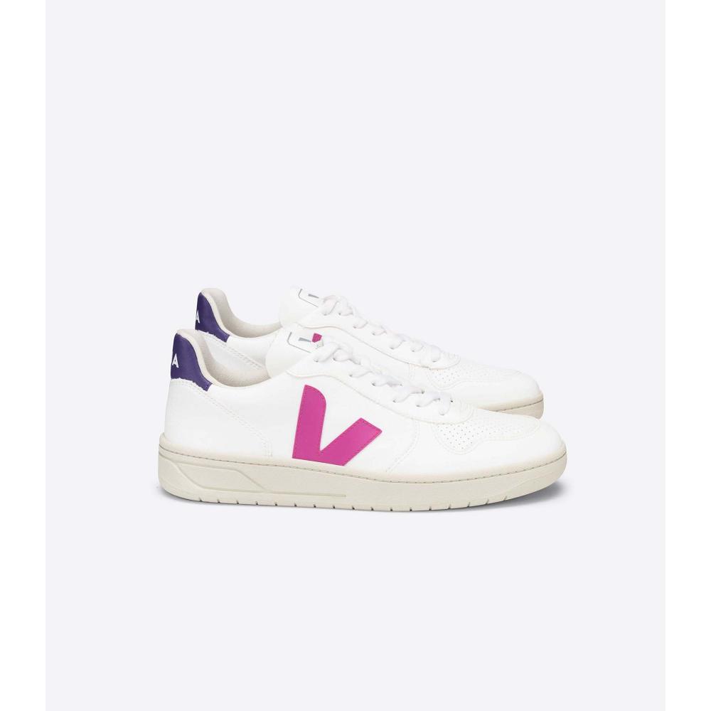 Sapatos Veja V-10 CWL Feminino White/Purple | PT407CTV