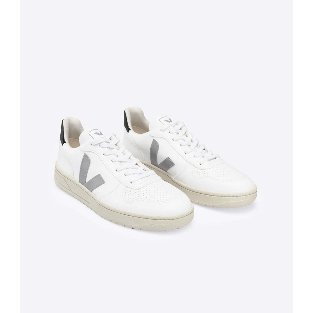 Sapatos Veja V-10 CWL Masculino White/Grey/Black | PT706OKI