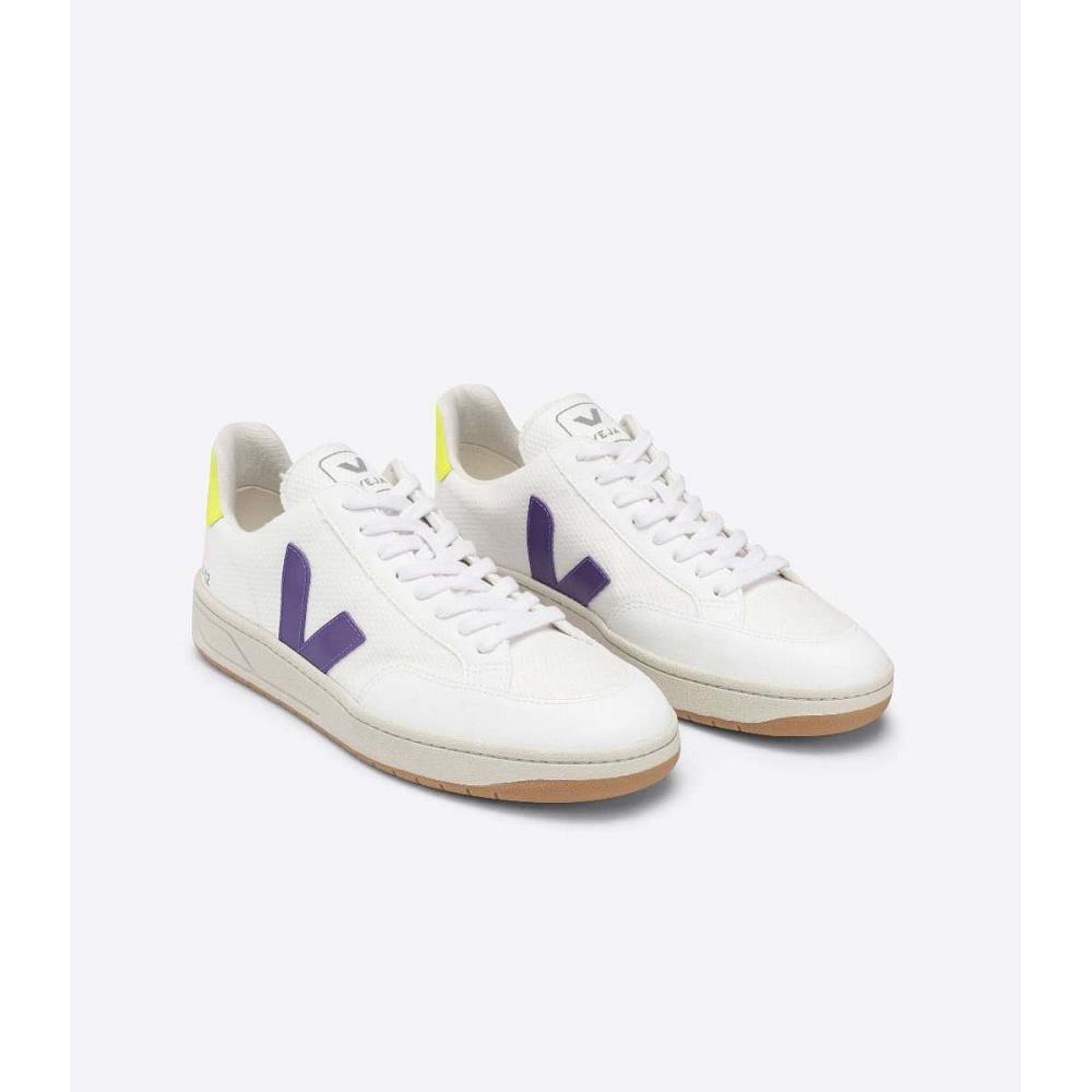 Sapatos Veja V-12 B-MESH Feminino White/Purple | PT406VRW