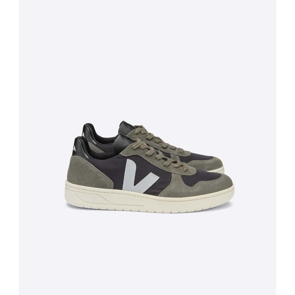 Tenis Veja V-10 RIPSTOP Masculino Black/Grey | PT662QMA