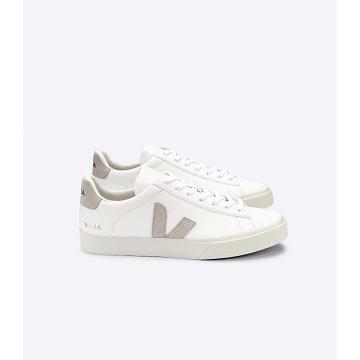 Low Tops Sneakers Veja CAMPO CHROMEFREE Masculino White/Beige | PT691BEX