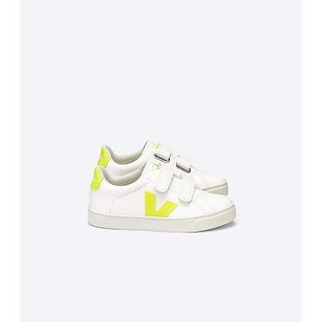 Sapatos Veja ESPLAR CHROMEFREE Criança White/Green | PT261SGL