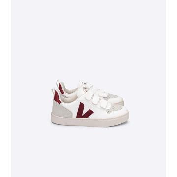 Sapatos Veja V-10 CWL Criança White/Red | PT207FDN