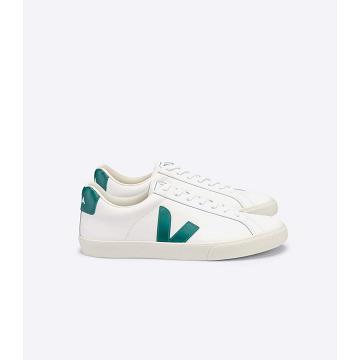 Tenis Veja ESPLAR LEATHER Feminino White/Green | PT368OKI